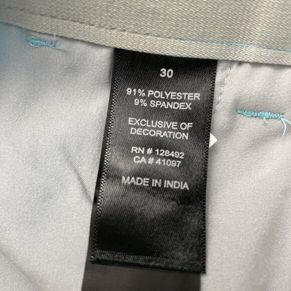 Greg Norman ML75 Microlux Golf Shorts Men’s 30 Baby Blue Chinos Logo Athleisure - Picture 6 of 7